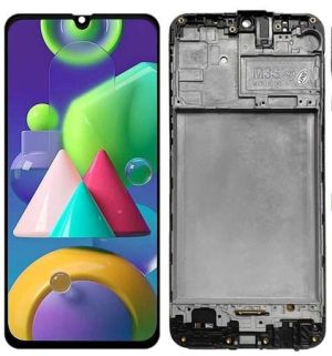 Samsung Galaxy M21 Care Original   Display+touch Screen Combo Folder With Body Frame