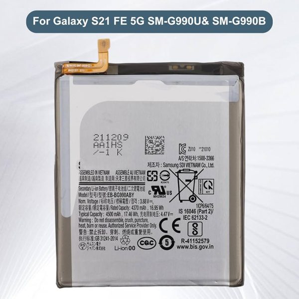 Original Battery for Samsung Galaxy S21 FE  Genuine OEM EB-BG990ABY Replacement - Image 1