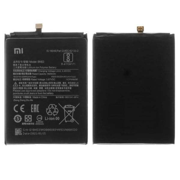 Original BN53 Battery for Xiaomi Poco M2 Pro, Redmi Note 10 Pro, Redmi Note 10 Pro Max, Redmi Note 9 Pro (OEM) - Image 1
