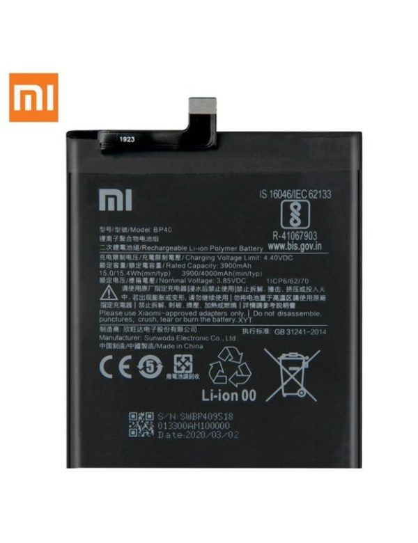 Phone Battery Replacement BP40 Battery for Xiaomi Redmi K20 Pro / Mi 9T Pro 4000mAh - Image 1