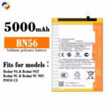 Original Mi BN56 Battery For Xiaomi Redmi 9C / 9A / 9i / 9AT / A1 Plus / POCO C3 / POCO C3 Pro / POCO C31 - 5000mAh